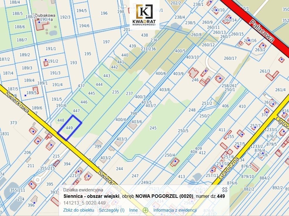 Działka budowlana Nowa Pogorzel. Zdjęcie 2