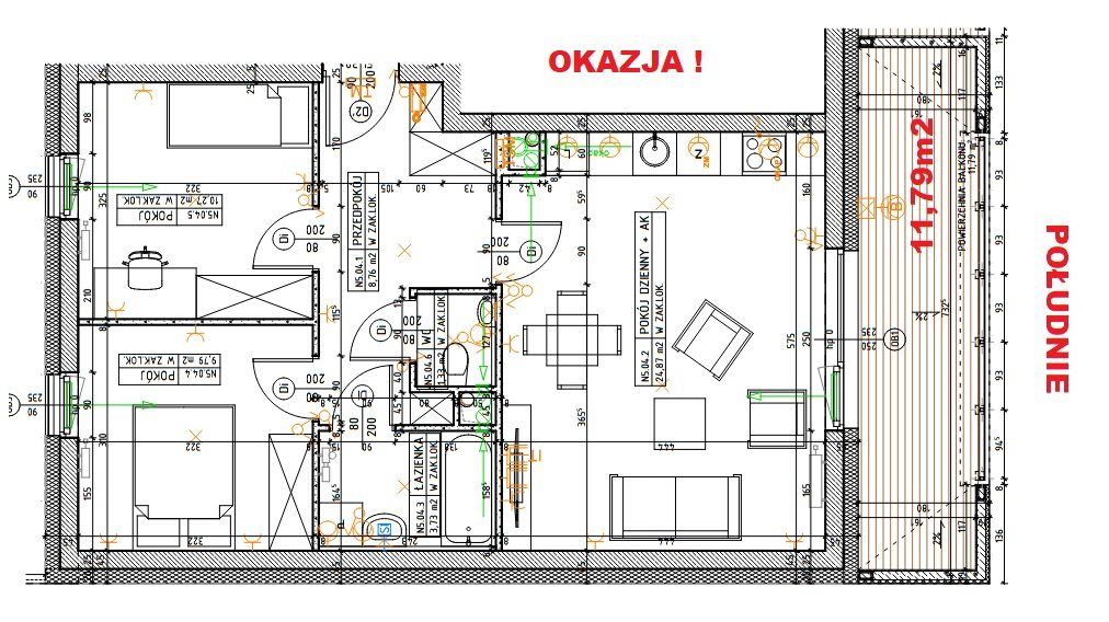 Mieszkanie 3-pokojowe Lublin Ponikwoda