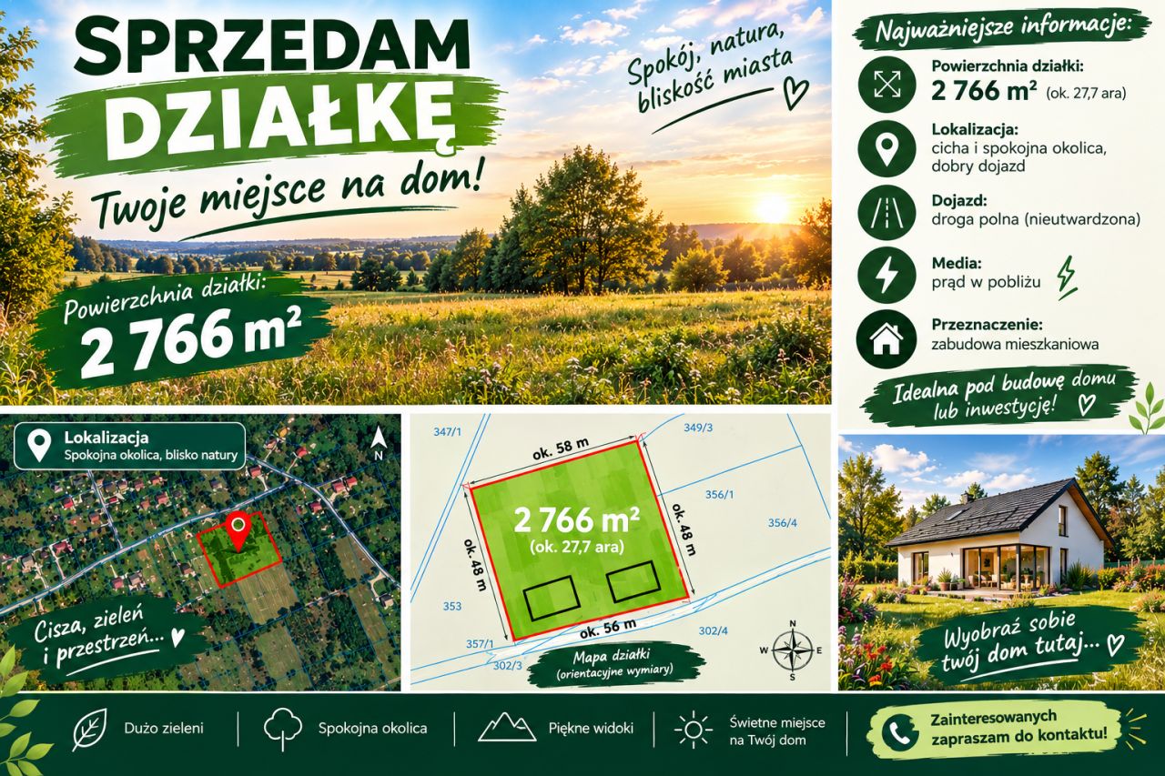 Działka na sprzedaż bez pośredników 
 
 Stefanowice