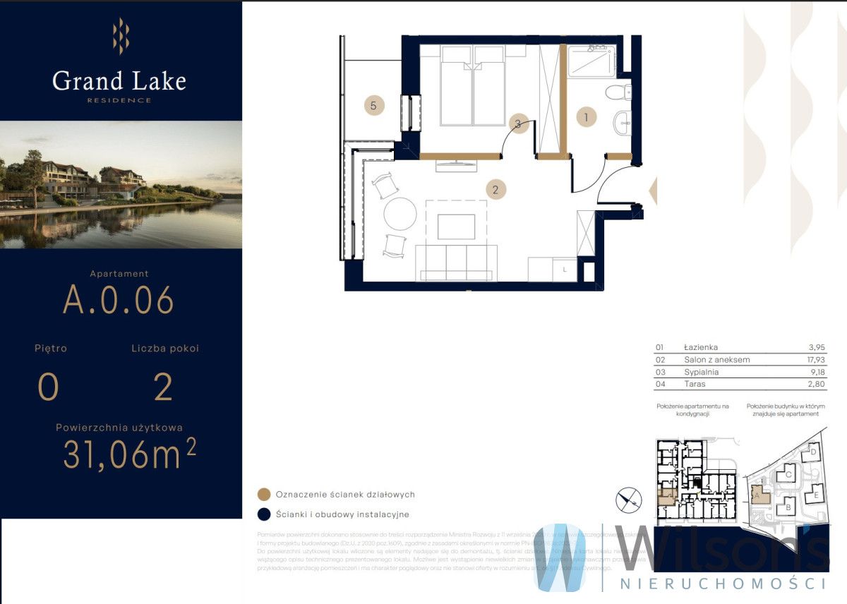Mieszkanie 2-pokojowe Mikołajki, ul. Michała Kajki. Zdjęcie 9