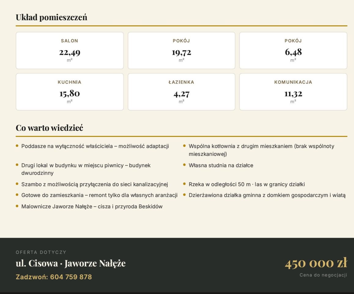 Mieszkanie 3-pokojowe Jaworze Jaworze Nałęże, ul. Cisowa. Zdjęcie 12