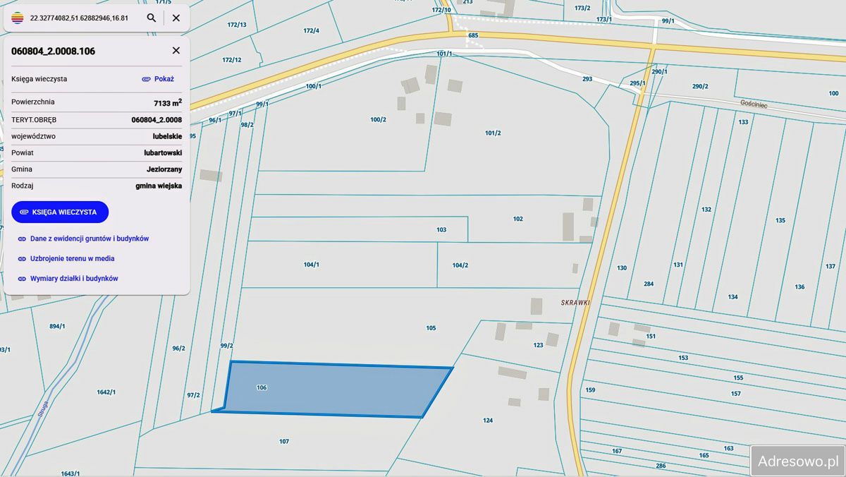 Działka leśna Stoczek Kocki Skrawki. Zdjęcie 2