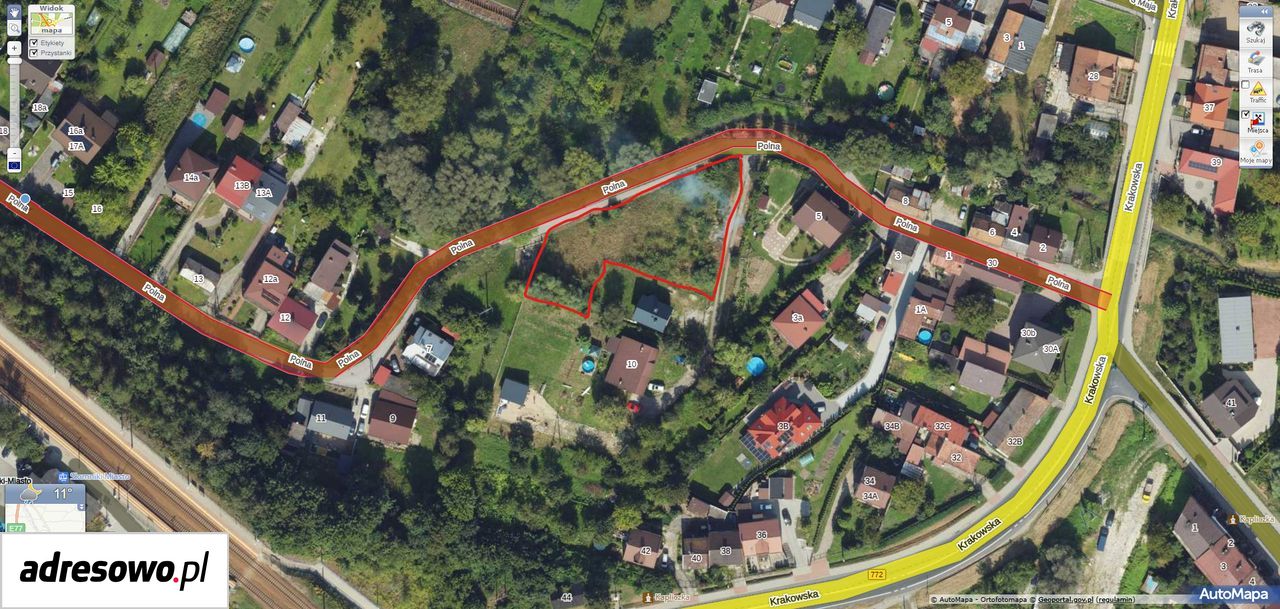 Działka budowlana Słomniki, ul. Polna. Zdjęcie 1