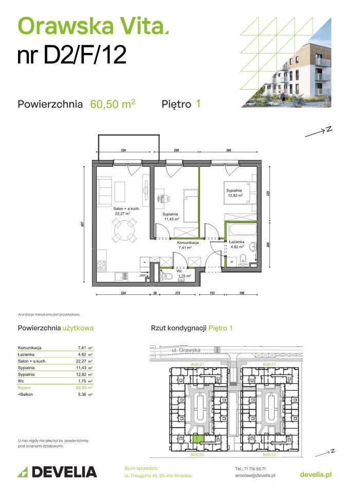 Mieszkanie 3-pokojowe Wrocław Ołtaszyn, ul. Orawska. Zdjęcie 8