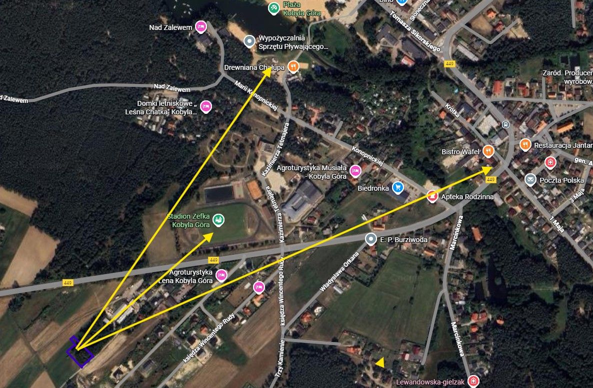 Działka budowlana Kobyla Góra Sójka, ul. Powstańców Wielkopolskich. Zdjęcie 3