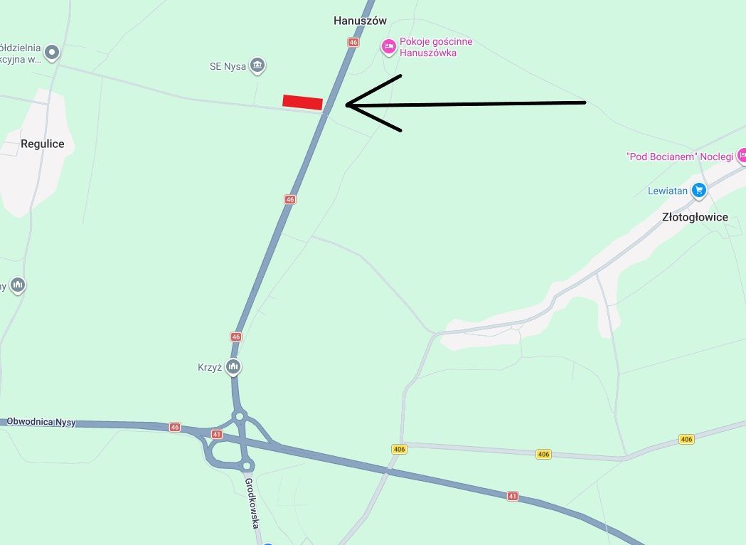 Działka inwestycyjna Hanuszów. Zdjęcie 3