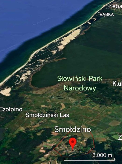 Działka rolna Smołdzino, 2 km od Dino