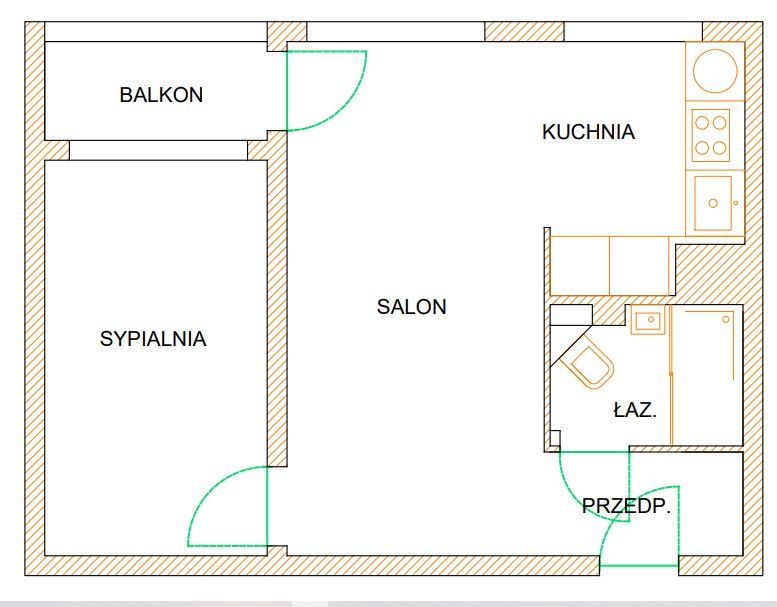 Mieszkanie 2-pokojowe Wrocław Krzyki, ul. Studzienna. Zdjęcie 16