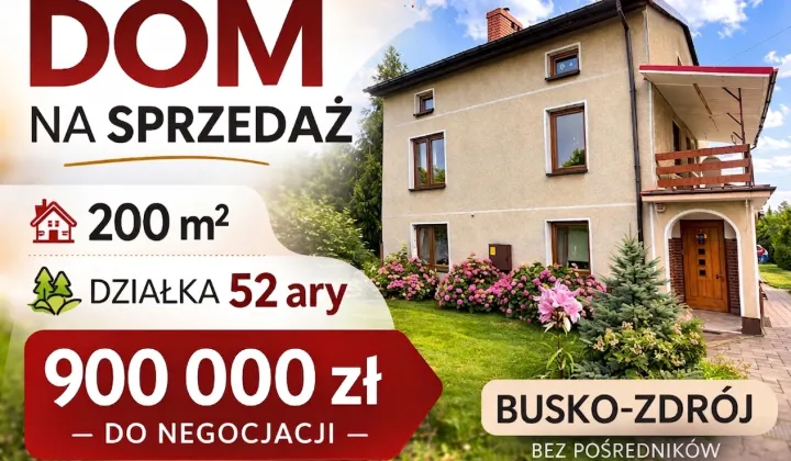 dom wolnostojący, 6 pokoi Busko-Zdrój Choinki, ul. Łagiewnicka