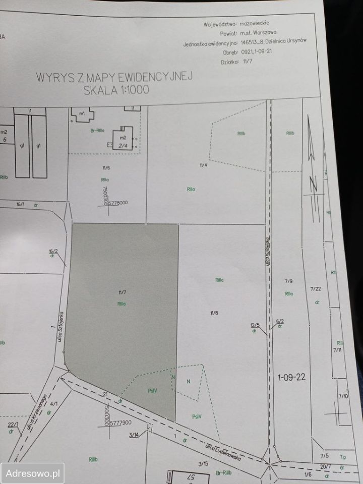 Działka budowlana Warszawa Ursynów, ul. Ludwinowska