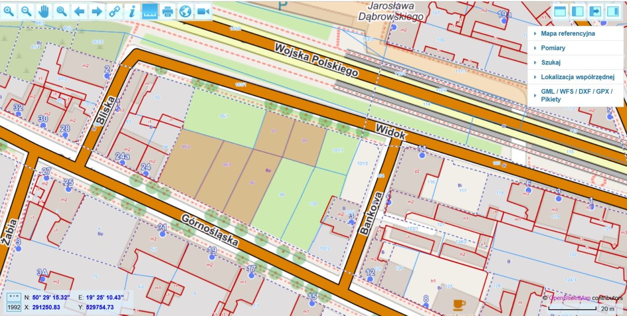 Działka budowlana Zawiercie Centrum, ul. Górnośląska