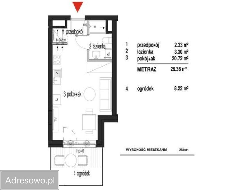 Mieszkanie 1-pokojowe Tychy, al. marsz. Piłsudskiego. Zdjęcie 4
