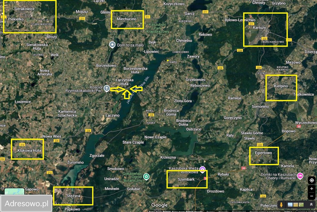 Działka budowlana Borzestowska Huta Łączyńska Huta