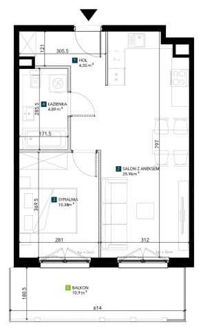 Mieszkanie 2-pokojowe Wrocław Krzyki, ul. Świeradowska. Zdjęcie 5