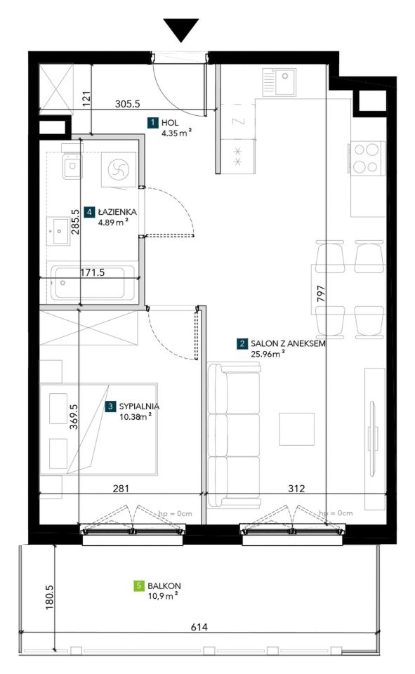 Mieszkanie 2-pokojowe Wrocław Krzyki, ul. Świeradowska. Zdjęcie 5