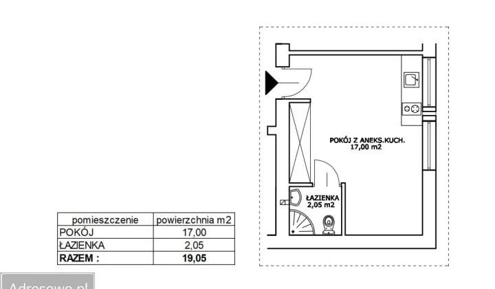 Mieszkanie 1-pokojowe Warszawa Ursus, ul. Piastowska