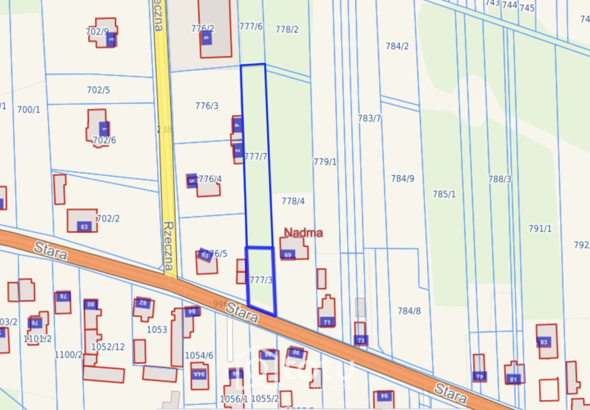 Działka budowlana Nadma, ul. Stara. Zdjęcie 3