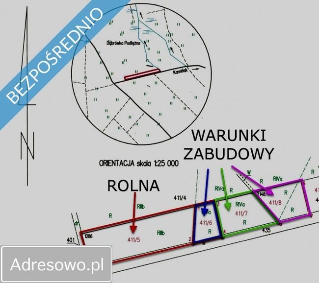 Działka budowlana Dąbrówka Podłężna. Zdjęcie 3