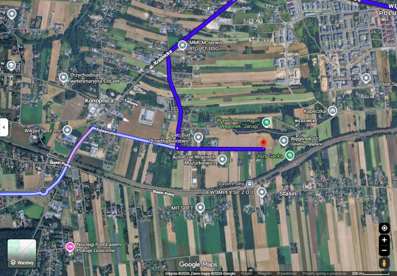 Działka inwestycyjna Lublin Węglinek, ul. Węglinek. Zdjęcie 1