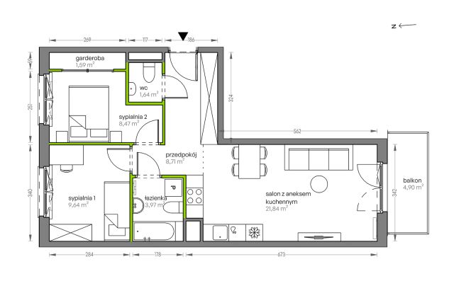 Mieszkanie 3-pokojowe Kraków Płaszów, ul. Myśliwska. Zdjęcie 25