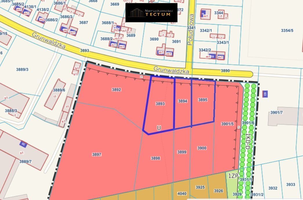 Działka Wągrowiec, ul. Grunwaldzka. Zdjęcie 2