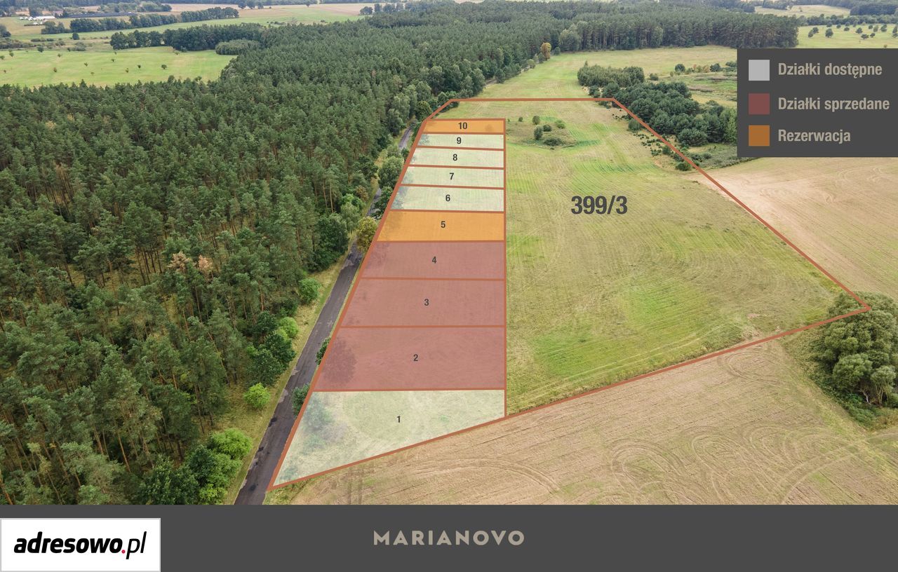Działka budowlana Marianowo, ul. Jagodowa. Zdjęcie 1