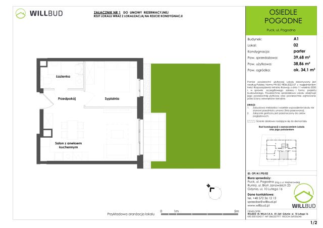 Mieszkanie 2-pokojowe Puck, ul. Pogodna. Zdjęcie 9