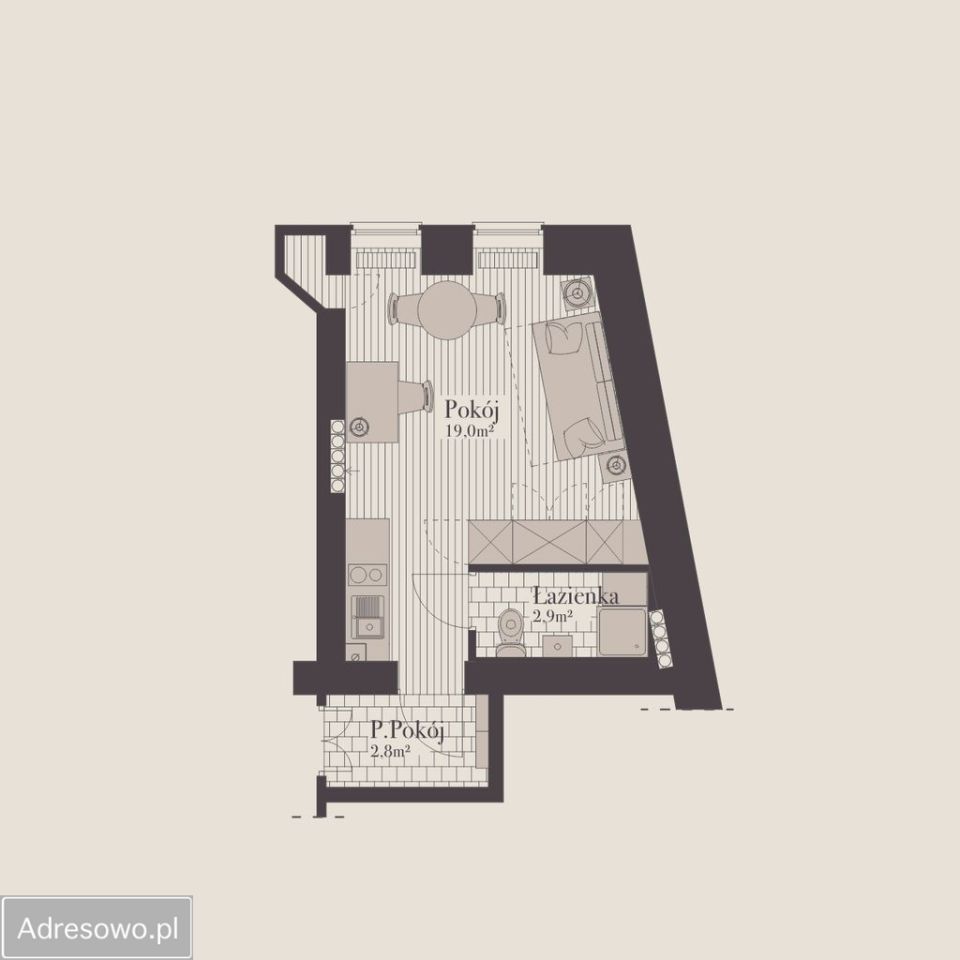 Mieszkanie 1-pokojowe Wrocław Śródmieście, ul. Stanisława Dubois. Zdjęcie 12