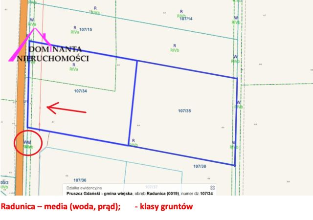 Działka siedliskowa Radunica, ul. Klewrowa. Zdjęcie 3