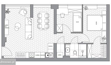 Mieszkanie 3-pokojowe Warszawa Saska Kępa, ul. Brazylijska
