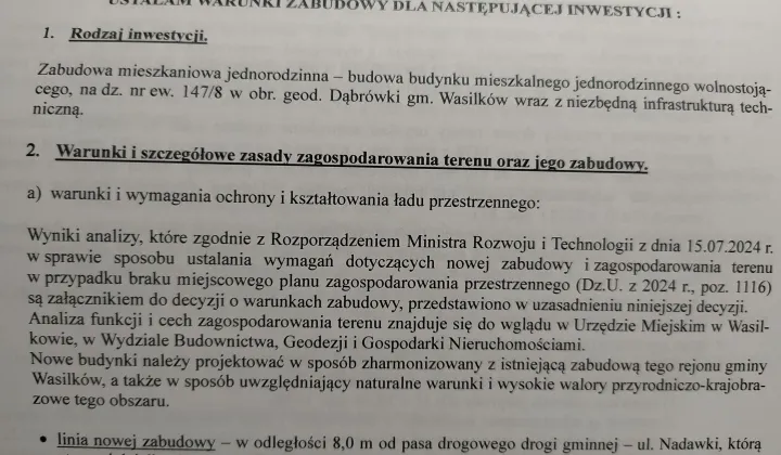 Działka budowlana Dąbrówki, ul. Nadawki
