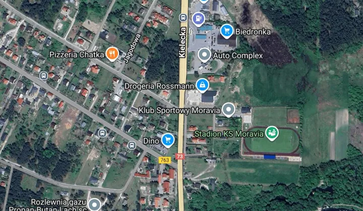 Działka budowlana Brzeziny Podmorawica, ul. Na Stadion