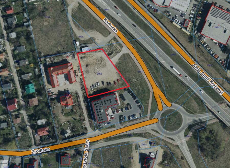 Działka budowlana Gdańsk Jasień, ul. Kartuska