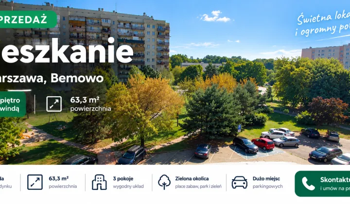 Mieszkanie 3-pokojowe Warszawa Bemowo, ul. Widawska