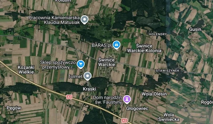 Działka rolno-budowlana Świnice Warckie