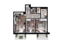 Mieszkanie 3-pokojowe Warszawa Gocław, ul. Jana Nowaka-Jeziorańskiego. Zdjęcie 1