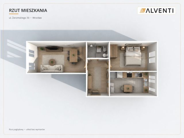 Mieszkanie 2-pokojowe Wrocław Ołbin, ul. Stefana Żeromskiego. Zdjęcie 1