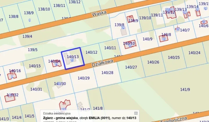 dom wolnostojący, 4 pokoje Emilia, ul. Działkowa
