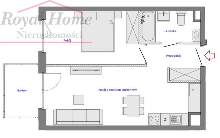 Mieszkanie 2-pokojowe Wrocław Psie Pole, ul. Obornicka. Zdjęcie 14