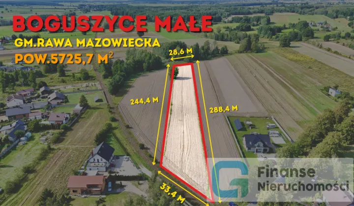 Działka inwestycyjna Boguszyce Małe