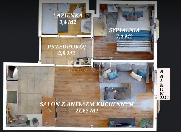 Mieszkanie 2-pokojowe Wrocław Złotniki, ul. Złotnicka. Zdjęcie 11
