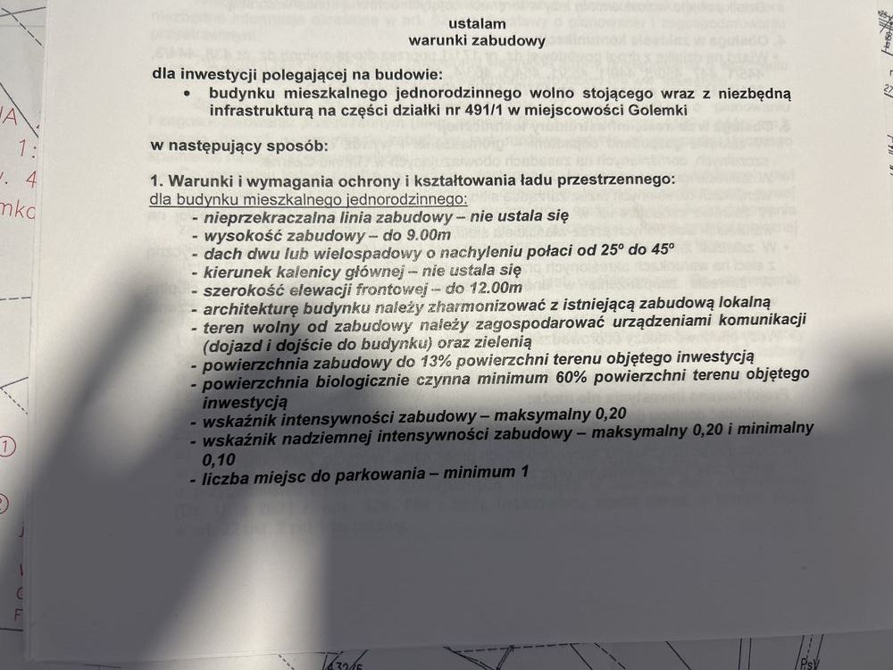 Działka budowlana Golemki. Zdjęcie 5