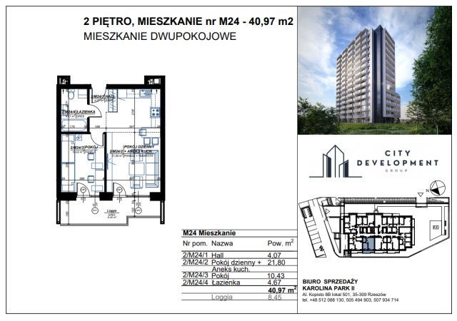 Mieszkanie 2-pokojowe Rzeszów, ul. Błogosławionej Karoliny. Zdjęcie 1
