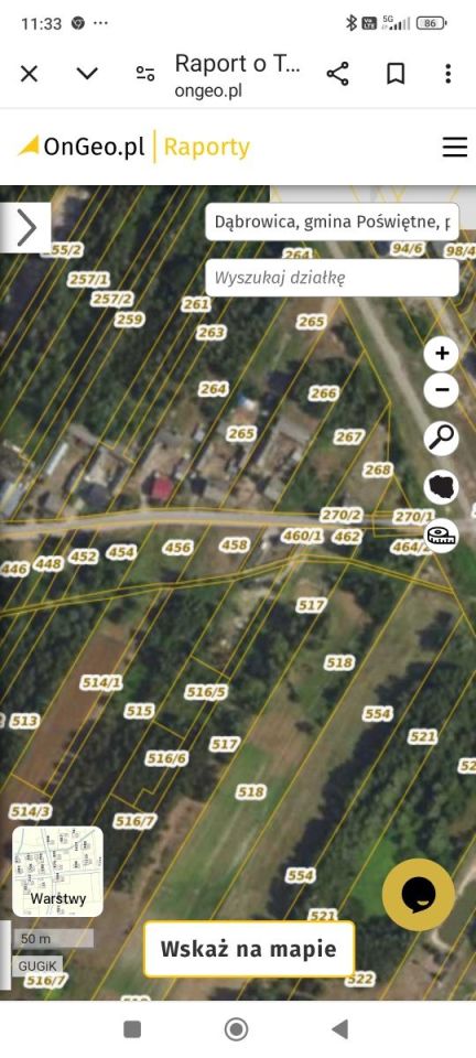 Działka rolno-budowlana Dąbrowica. Zdjęcie 3