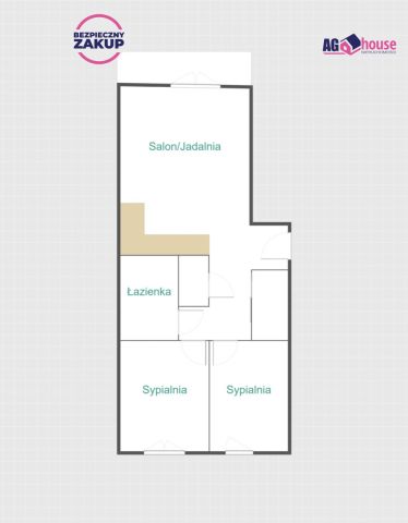 Mieszkanie 3-pokojowe Gdańsk Letnica, ul. Letnicka. Zdjęcie 11