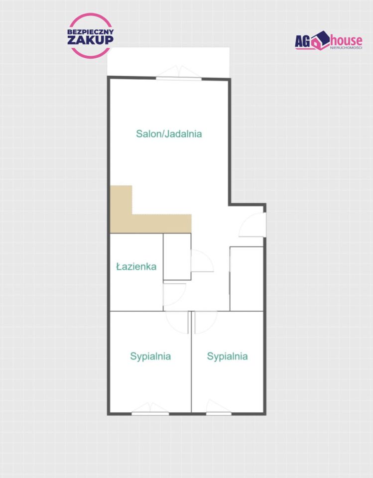 Mieszkanie 3-pokojowe Gdańsk Letnica, ul. Letnicka. Zdjęcie 11