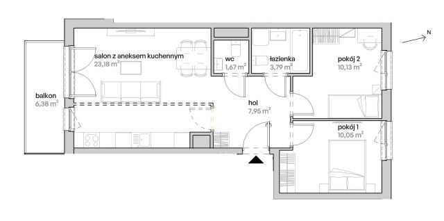 Mieszkanie 3-pokojowe Poznań Starołęka, ul. Unii Lubelskiej. Zdjęcie 7