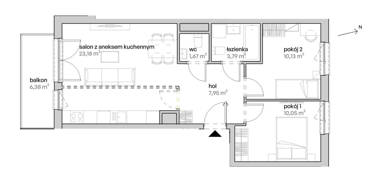 Mieszkanie 3-pokojowe Poznań Starołęka, ul. Unii Lubelskiej. Zdjęcie 7