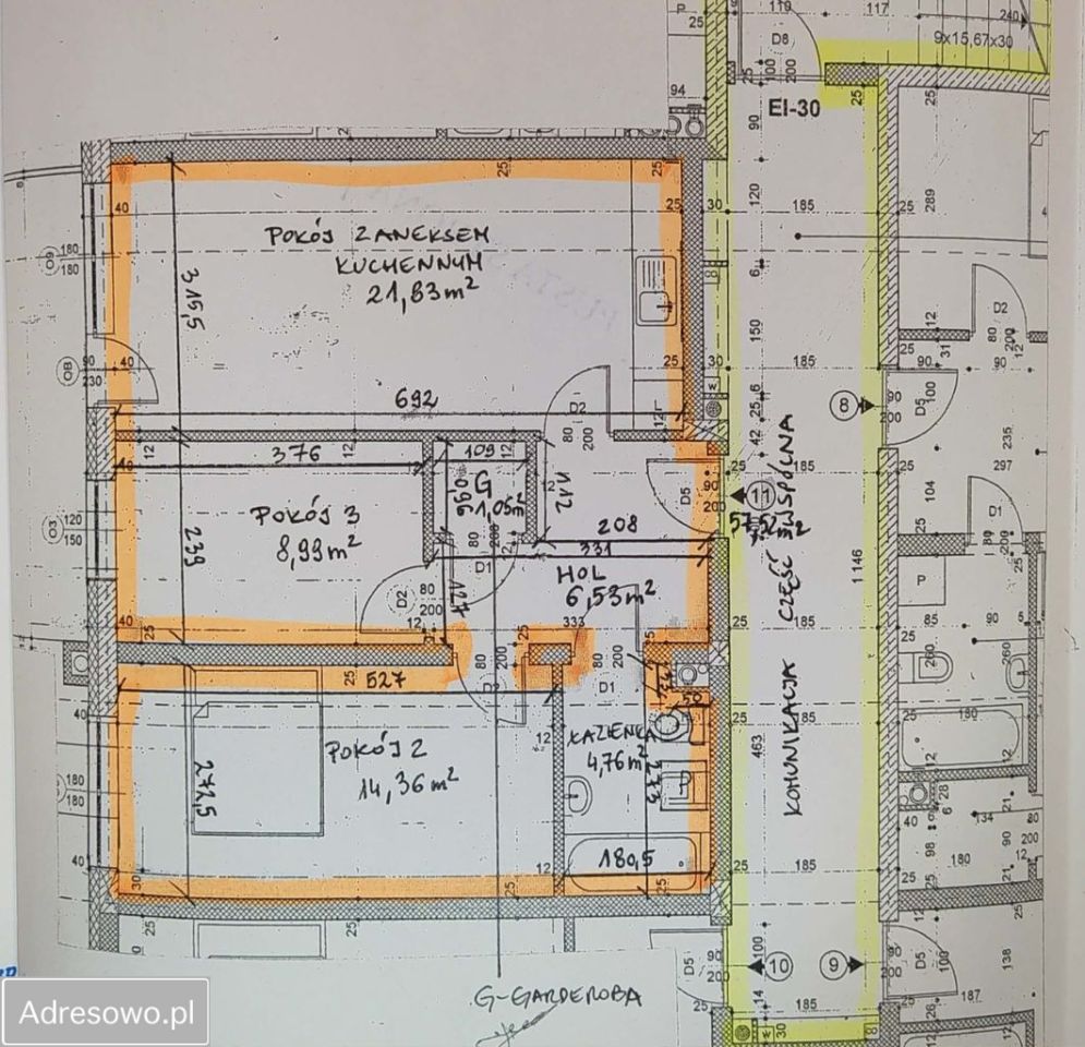 Mieszkanie 3-pokojowe Kraków Borek Fałęcki, ul. Aleksandra Fredry. Zdjęcie 6