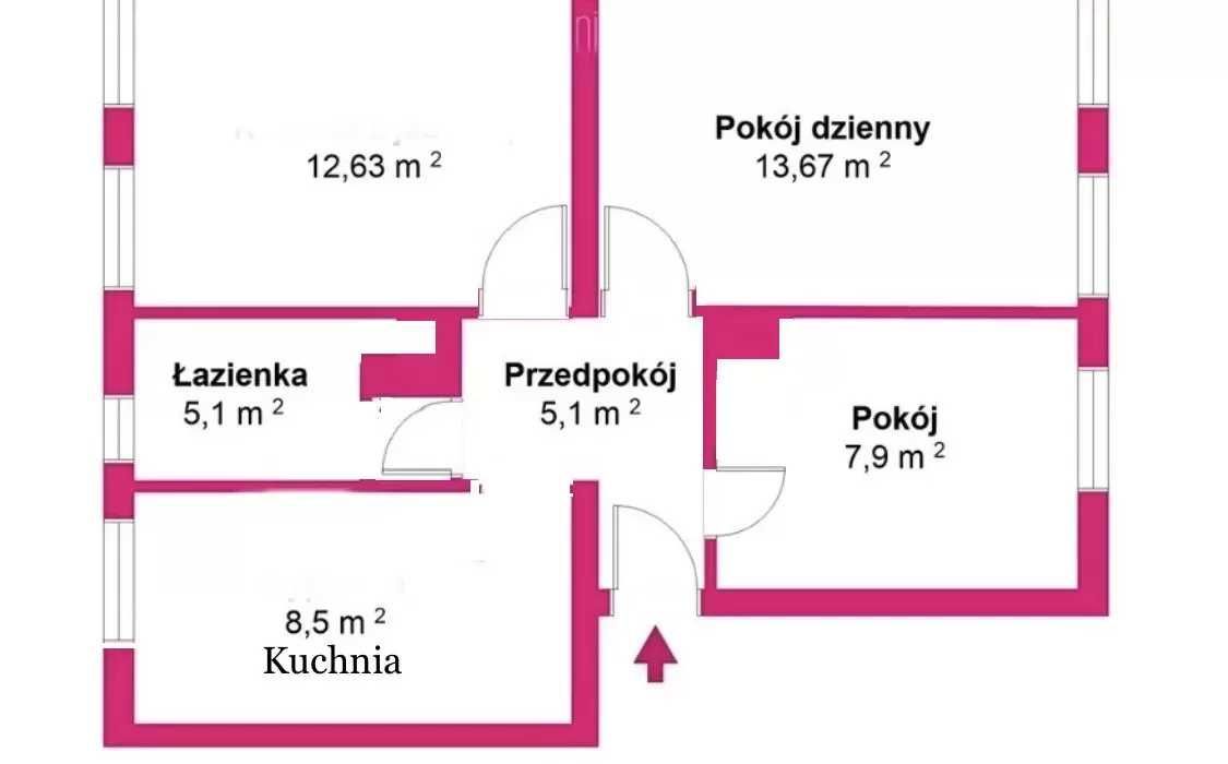 Mieszkanie 3-pokojowe Gliwice Łabędy, ul. Partyzantów